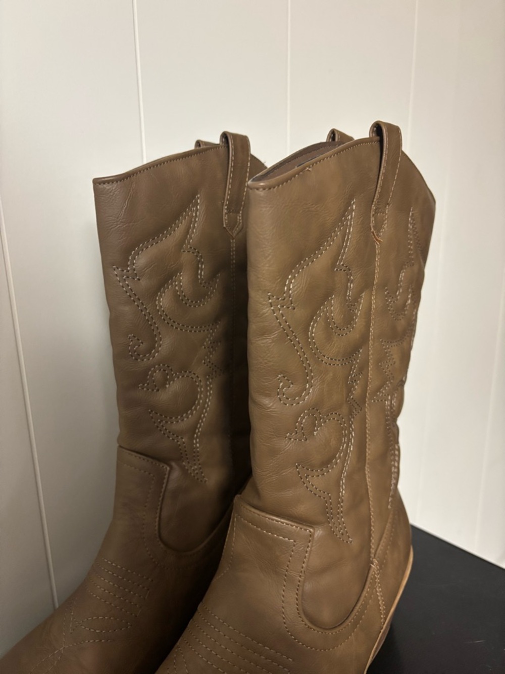 Western Cowboy Embroidered Boho Boots Brown Women’s Size 9 - Picture 3 of 10